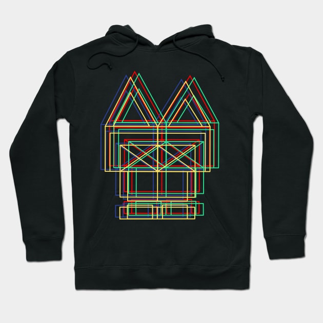 geometric cat Hoodie by jaml-12